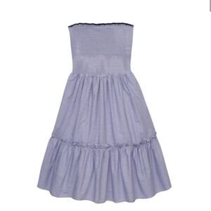 NEW Elizabeth McKay Smocked Flounce Dress Coastal Beachy NWT XS